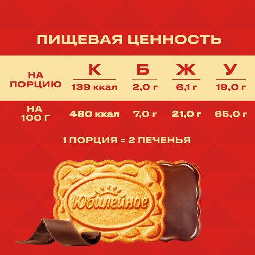 Печенье ЮБИЛЕЙНОЕ молочное с глазурью, 116г, картинка