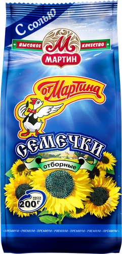Семечки ОТ МАРТИНА с морской солью, 200г, детальное фото
