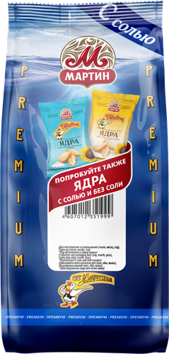 Семечки ОТ МАРТИНА с морской солью, 200г, детальное фото