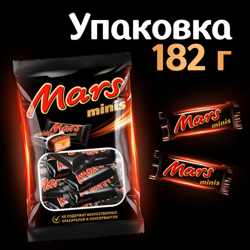 Конфеты MARS Minis c нугой и карамелью, 182г, картинка