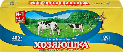 Маргарин ХОЗЯЮШКА Нижегородский Сливочный 60%, с змж, 400г, фотография