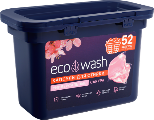 Капсулы для стирки ECOWASH, 52шт, картинка