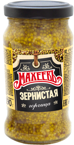 Горчица МАХЕЕВЪ Зернистая, 190г, фото