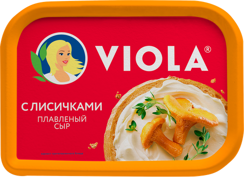 Сыр плавленый VIOLA с лисичками 50%, без змж, 400г, изображение