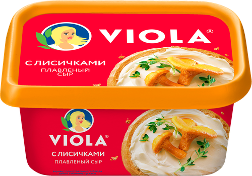 Сыр плавленый VIOLA с лисичками 50%, без змж, 400г, изображение