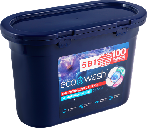 Капсулы для стирки ECOWASH, 100шт, вид