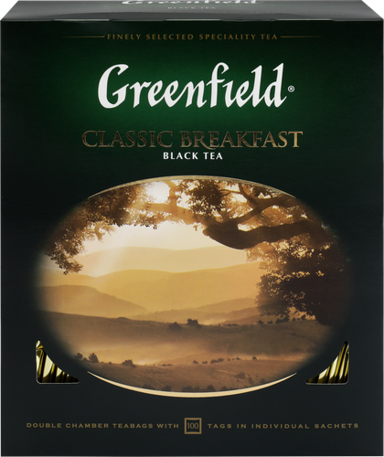 Чай черный GREENFIELD Classic Breakfast, 100пак, фотография