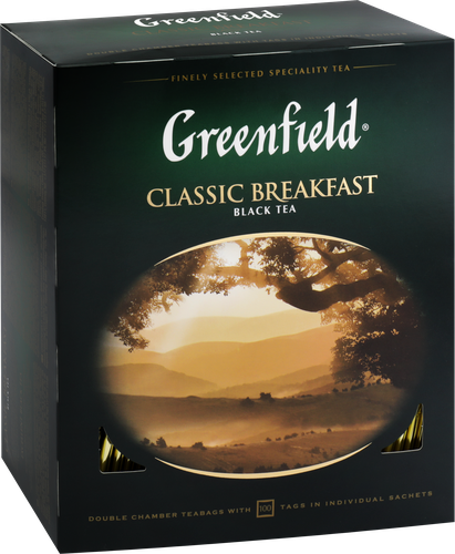 Чай черный GREENFIELD Classic Breakfast, 100пак, фото