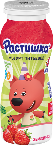 Йогурт питьевой для детей РАСТИШКА Земляника 1,6%, без змж, 90г, фотография