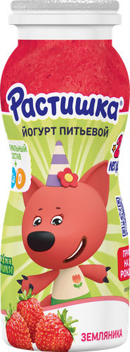 Йогурт питьевой для детей РАСТИШКА Земляника 1,6%, без змж, 90г, фото