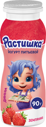 Йогурт питьевой для детей РАСТИШКА Земляника 1,6%, без змж, 90г, детальное фото