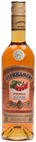 Настойка СТРИЖАМЕНТ Рябина на коньяке сладкая 25%, 0.5л