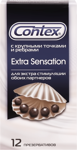 Презервативы CONTEX Extra Sensation, 12шт, фото