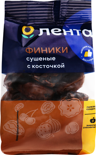 Финики сушеные с косточкой ЛЕНТА, 200г, картинка