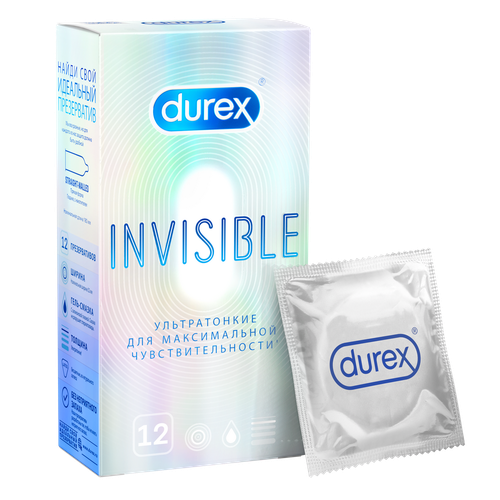 Презервативы DUREX Invisible, 12шт, вид