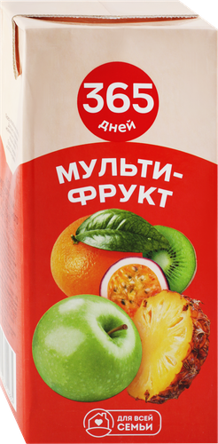 Нектар 365 ДНЕЙ Мультифруктовый, 0.95л, крупный план