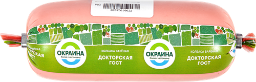Колбаса вареная ОКРАИНА Докторская, 400г, детальное фото