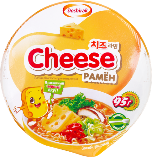 Лапша DOSHIRAK Cheese рамен с сыром, 95г, детальное фото