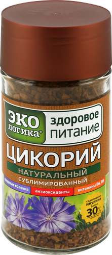 Цикорий растворимый ЗДОРОВОЕ ПИТАНИЕ натуральный сублимированный, ст/б, 85г, фотография