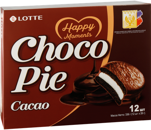Мучное кондитерское изделие LOTTE CHOCOPIE какао в глазури, 336г, фотография