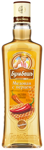 Настойка БУЛЬБАШЪ Медовая с перцем горькая, 40%, 0.5л