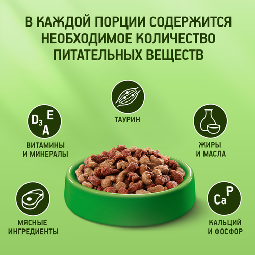 Корм сухой для кошек KITEKAT с аппетитной телятинкой, 800г, детальное фото