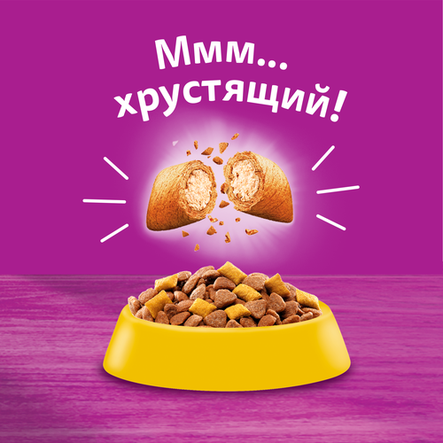 Корм сухой для стерилизованных кошек Whiskas Вкусные подушечки с курицей, 350г, фото