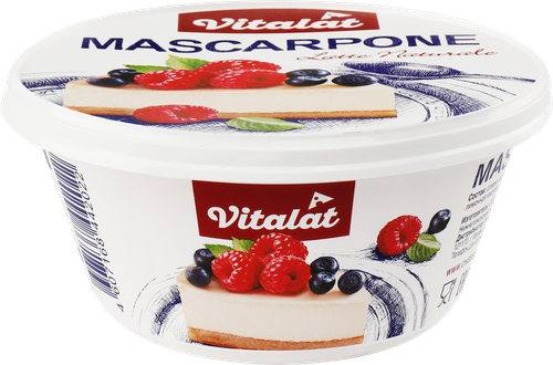 Сыр VITALAT Маскарпоне 80%, без змж, 250г, вид
