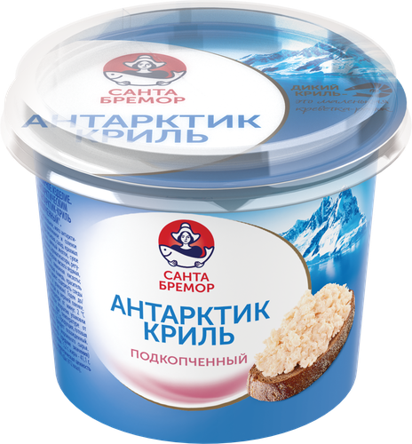 Крем-паста из морепродуктов САНТА БРЕМОР Антарктик-Криль подкопченный, 150г, детальное фото