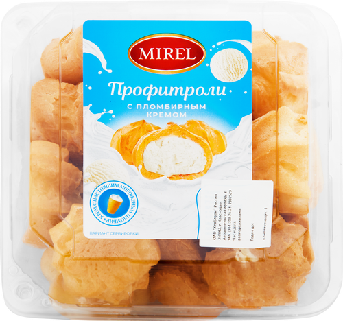 Профитроли MIREL с пломбирным кремом, 180г, фотография