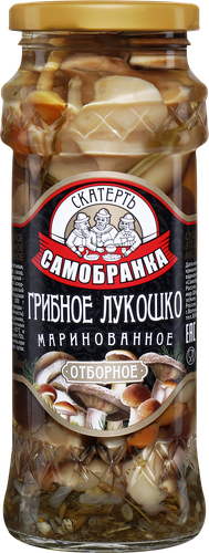 Грибы маринованные СКАТЕРТЬ-САМОБРАНКА Грибное лукошко, 370мл, детальное фото