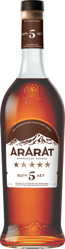 Коньяк АРАРАТ Армянский ординарный 5 лет 40%, п/у, 0.7л, крупный план