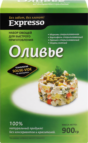 Набор овощей для салата Оливье, 900г, детальное фото