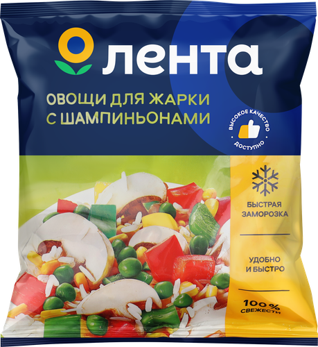 Смесь овощная ЛЕНТА Овощи для жарки, 400г, детальное фото