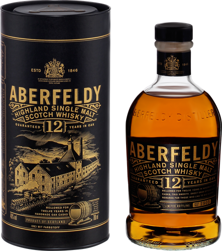 Виски ABERFELDY Шотландский солодовый 12 лет 40%, п/у, 0.7л, детальное фото