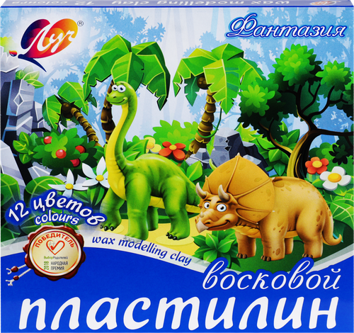 Пластилин восковой ЛУЧ Фантазия, 12 цветов Арт. 25С1523-08, детальное фото