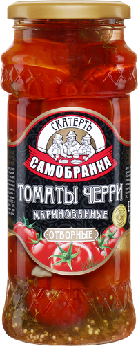 Томаты маринованные СКАТЕРТЬ-САМОБРАНКА черри, 580мл, фото