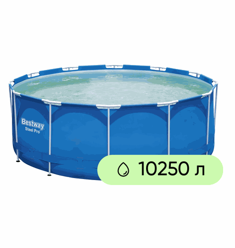 Бассейн каркасный BESTWAY Steel Pro 10250л 366х122см, с фильтр-насосом и  лестницей, Арт. 13898, фото