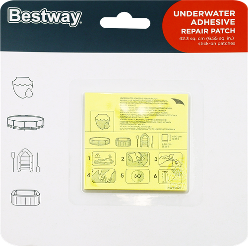 Набор для ремонта надувных изделий BESTWAY заплатки, Арт. 62091, 10шт, картинка