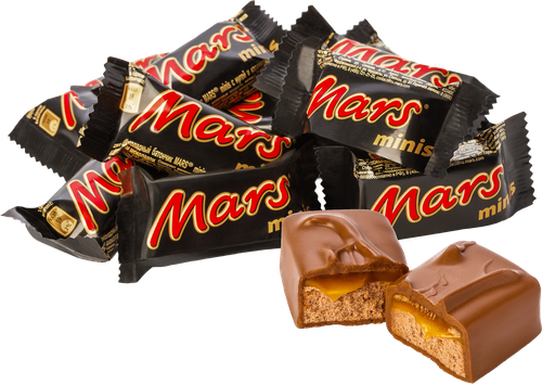 Конфеты MARS Minis c нугой и карамелью, весовые, крупный план