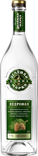 Водка ЗЕЛЕНАЯ МАРКА Особая Кедровая, 40%, 0.5л, вид