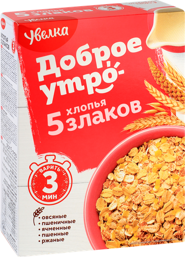 Хлопья УВЕЛКА 5 злаков, 350г, детальное фото