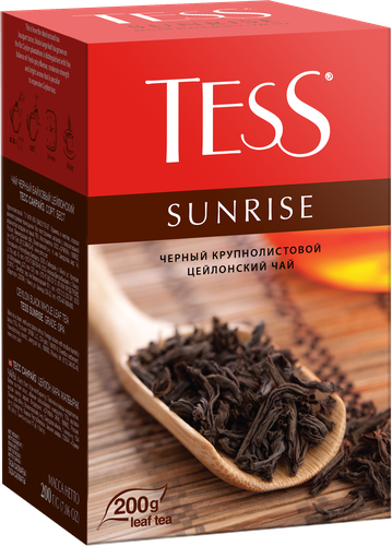 Чай черный TESS Санрайз байховый цейлонский, листовой, 200г, фото