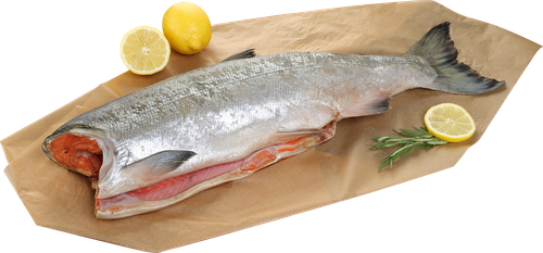 Кижуч Тихоокеанский потрошеный без головы (из замороженного сырья) ЛЕНТА FRESH, весовой, картинка