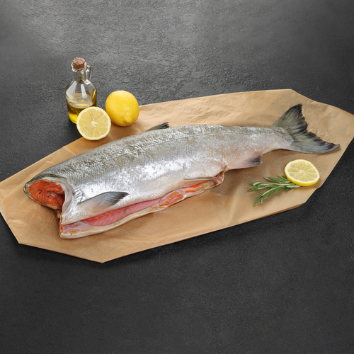 Кижуч Тихоокеанский потрошеный без головы (из замороженного сырья) ЛЕНТА FRESH, весовой, изображение