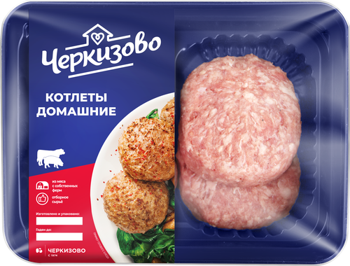 Котлеты из свинины и говядины ЧЕРКИЗОВО Домашние, 400г, крупный план