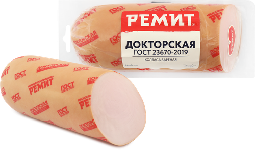 Колбаса вареная РЕМИТ Докторская ГОСТ, 500г, детальное фото