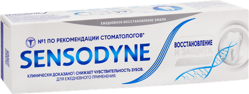 Зубная паста SENSODYNE Восстановление и защита отбеливающая, для чувствительных зубов, 75мл, детальное фото