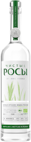 Водка ЧИСТЫЕ РОСЫ 40%, 0.7л, крупный план