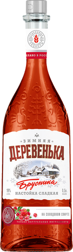 Настойка ЗИМНЯЯ ДЕРЕВЕНЬКА ЛВЗ Саранский Брусника сладкая 19%, 0.5л